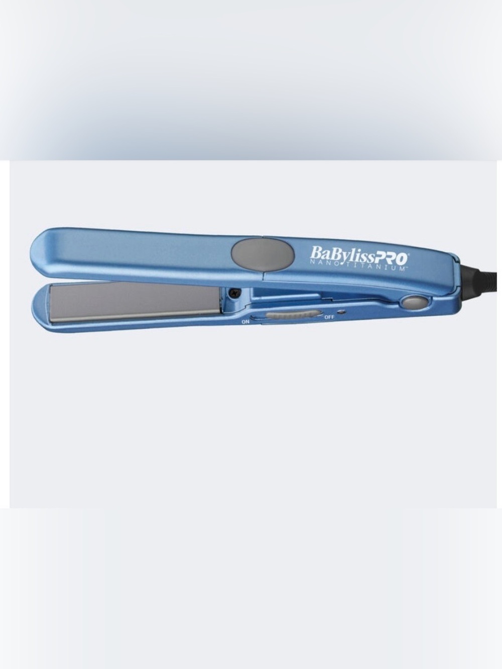 BaBylissPRO Nano Titanium Mini Travel Flat Iron Hair Straightener Blue 6”